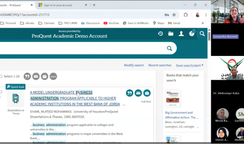 ورشة عمل حول مساعد البحث بالذكاء الاصطناعي من ProQuest